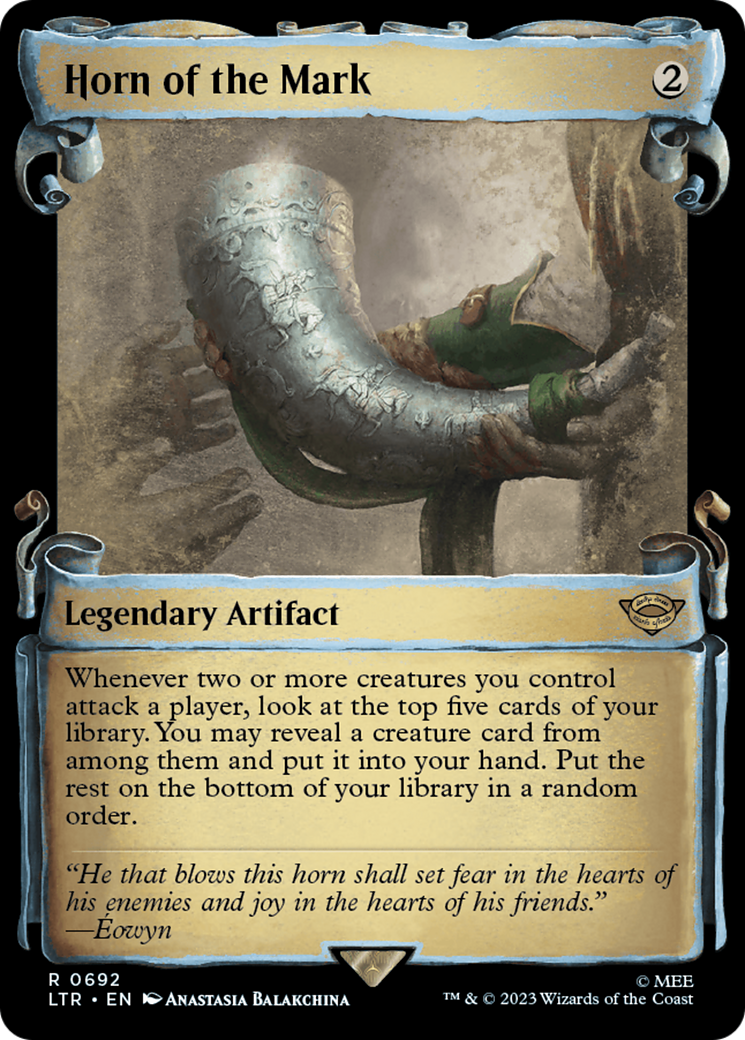Horn of the Mark (LTR-692) - The Lord of the Rings: Tales of Middle-earth: (Showcase) Foil - Premium MTG Single from Wizards of the Coast - Just $0.71! Shop now at Game Crave Tournament Store