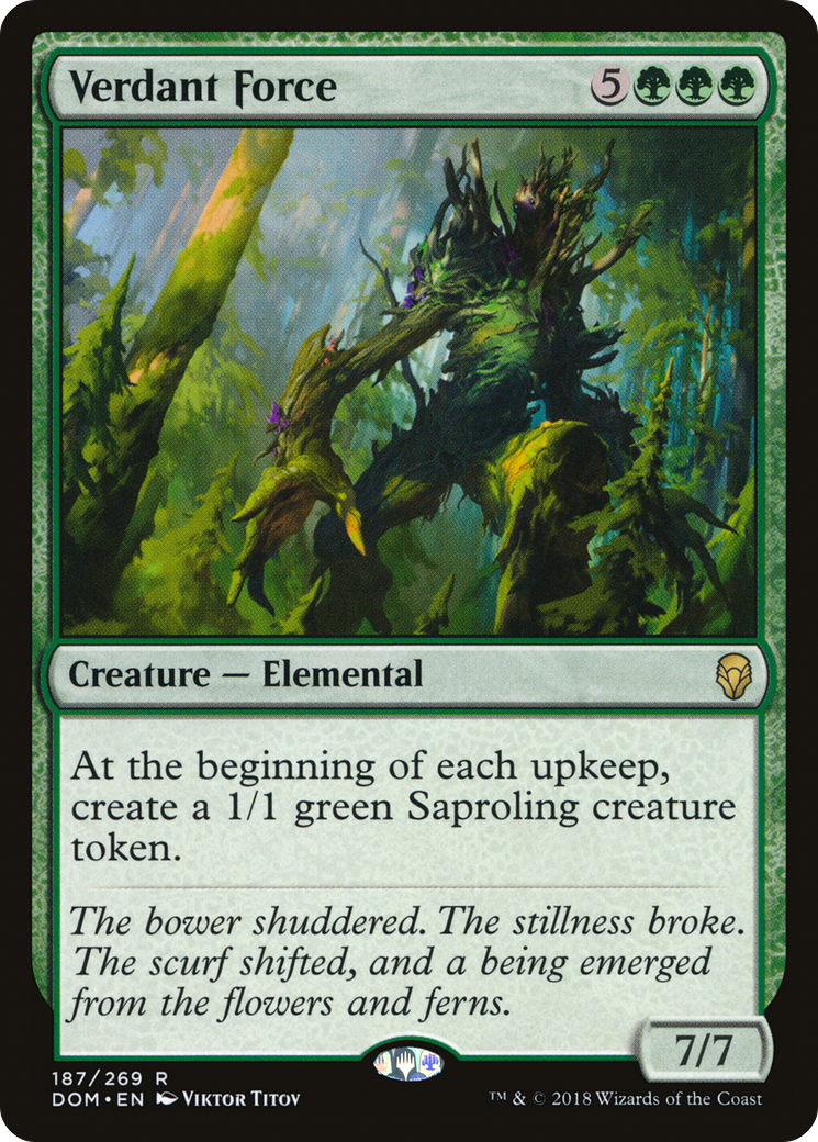 Verdant Force (DOM-187) - Dominaria Foil - Premium MTG Single from Wizards of the Coast - Just $0.51! Shop now at Game Crave Tournament Store