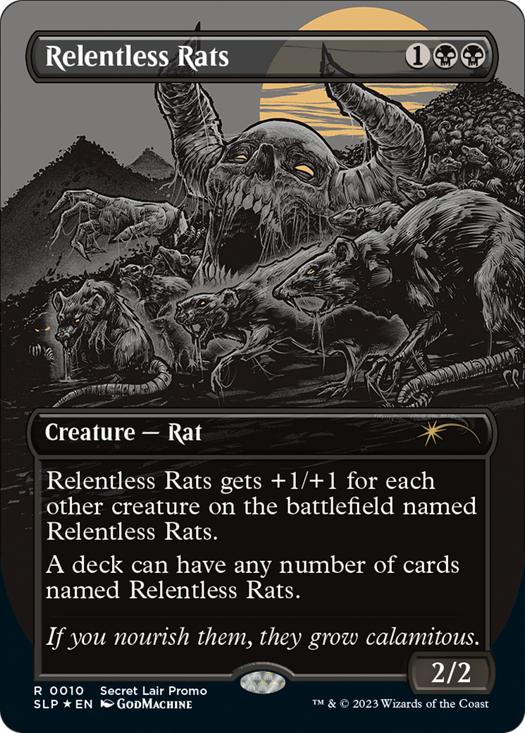 Relentless Rats (SLP-010) - Secret Lair Showdown Foil - Premium MTG Single from Wizards of the Coast - Just $7.47! Shop now at Game Crave Tournament Store