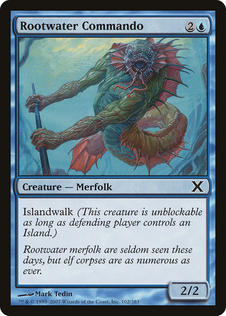 Rootwater Commando (10E-102) - Tenth Edition - Premium MTG Single from Wizards of the Coast - Just $0.08! Shop now at Game Crave Tournament Store