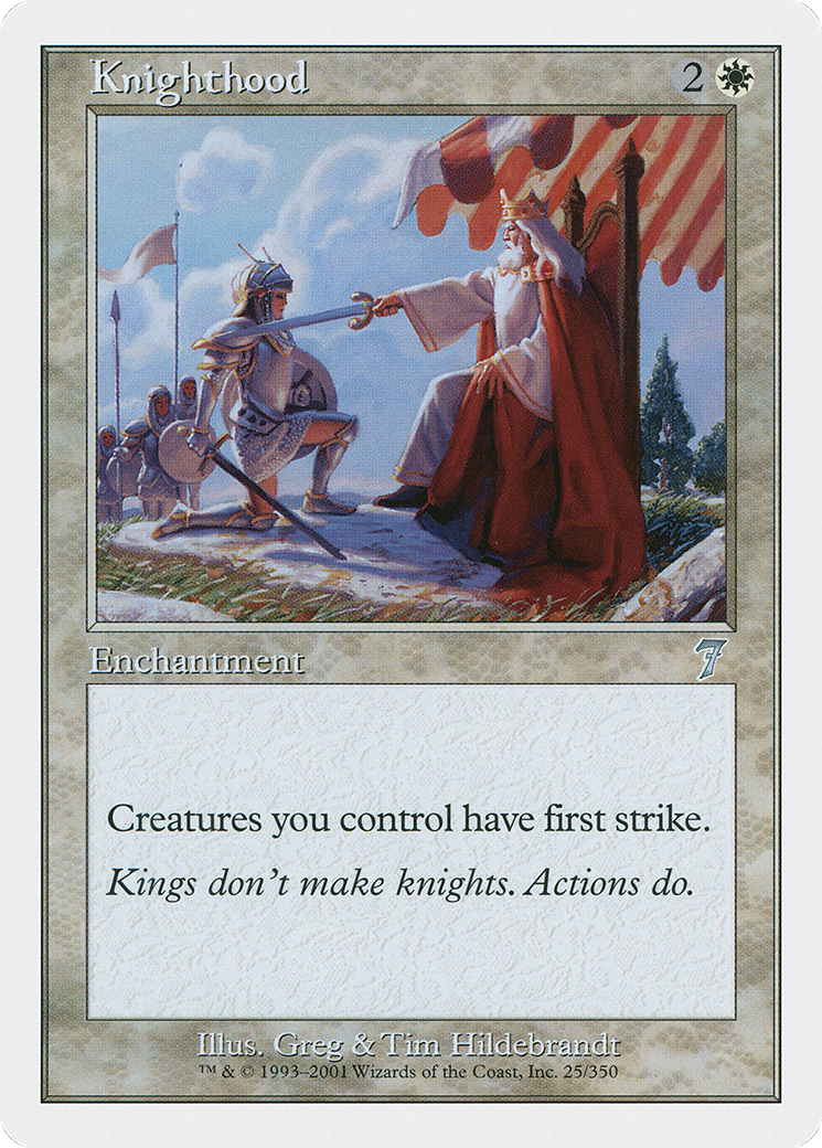 Knighthood (7ED-025) - Seventh Edition - Premium MTG Single from Wizards of the Coast - Just $0.08! Shop now at Game Crave Tournament Store