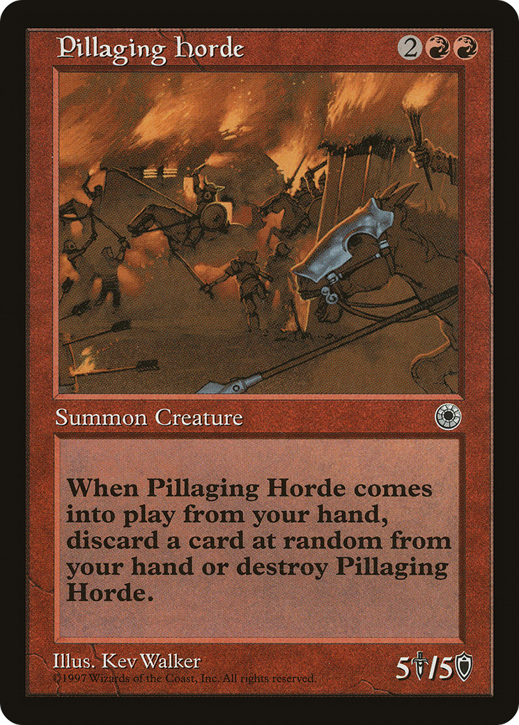 Pillaging Horde (POR-142) - Portal - Premium MTG Single from Wizards of the Coast - Just $0.17! Shop now at Game Crave Tournament Store