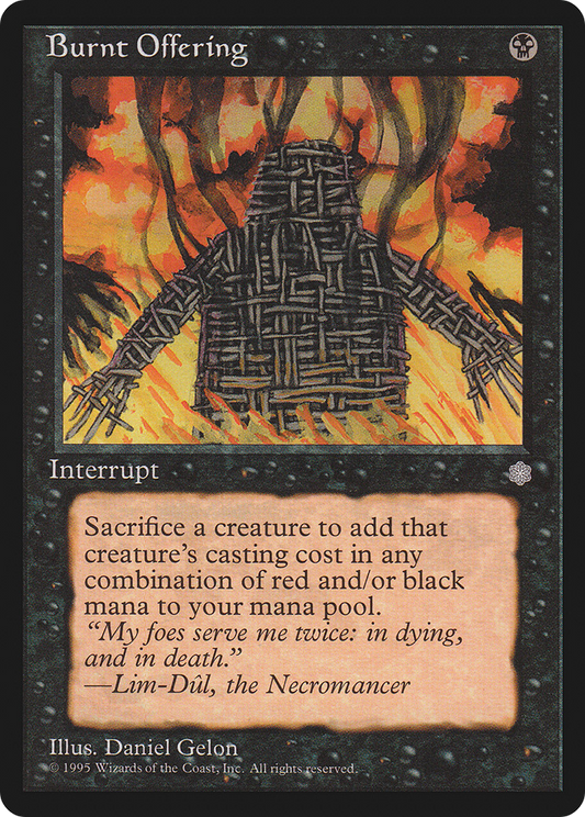 Burnt Offering (ICE-116) - Ice Age - Premium MTG Single from Wizards of the Coast - Just $0.20! Shop now at Game Crave Tournament Store