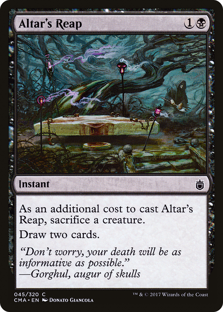 Altar's Reap (CMA-045) - Commander Anthology - Premium MTG Single from Wizards of the Coast - Just $0.09! Shop now at Game Crave Tournament Store