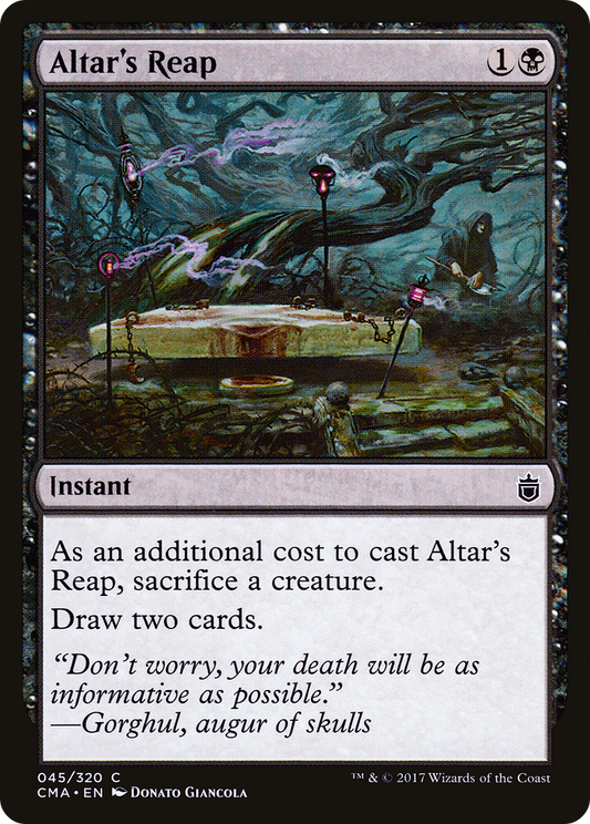 Altar's Reap (CMA-045) - Commander Anthology - Premium MTG Single from Wizards of the Coast - Just $0.09! Shop now at Game Crave Tournament Store