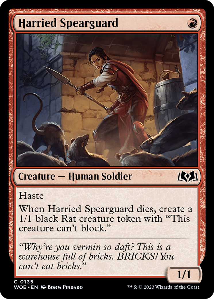 Harried Spearguard (WOE-135) - Wilds of Eldraine - Premium MTG Single from Wizards of the Coast - Just $0.08! Shop now at Game Crave Tournament Store