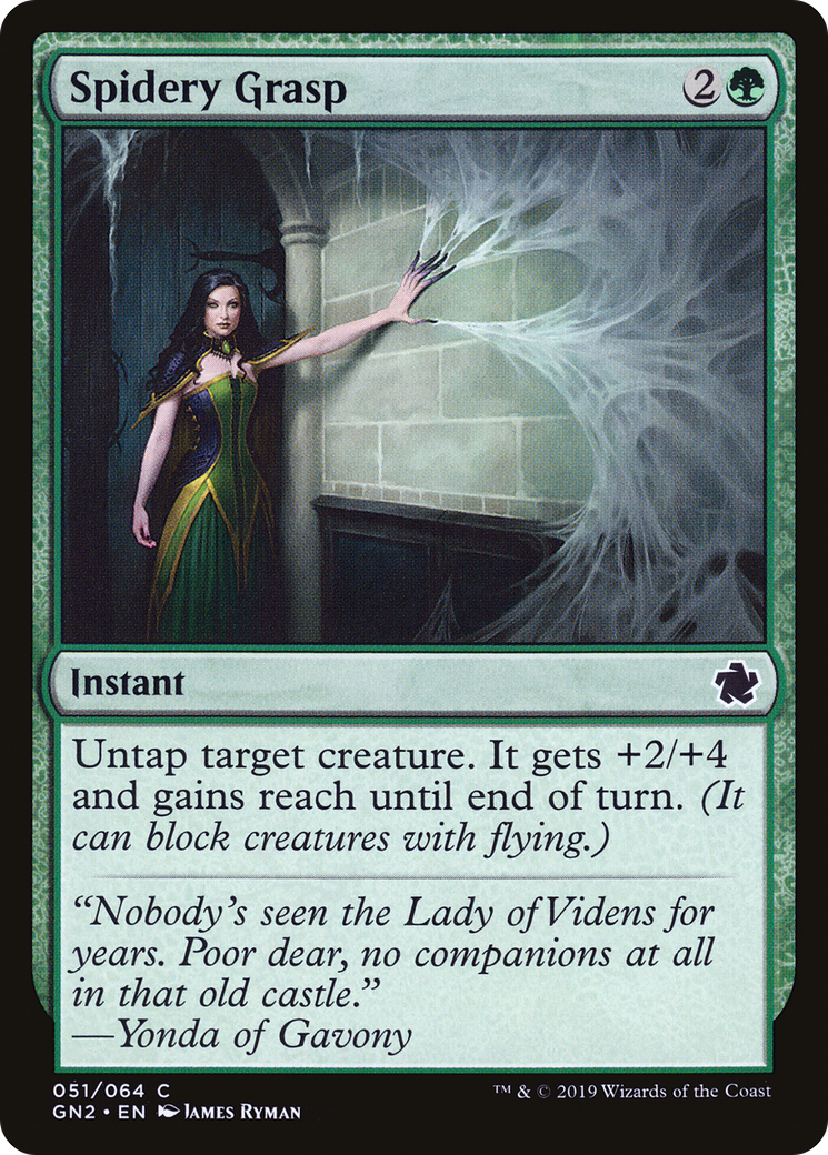 Spidery Grasp (GN2-051) - Game Night 2019 - Premium MTG Single from Wizards of the Coast - Just $0.25! Shop now at Game Crave Tournament Store