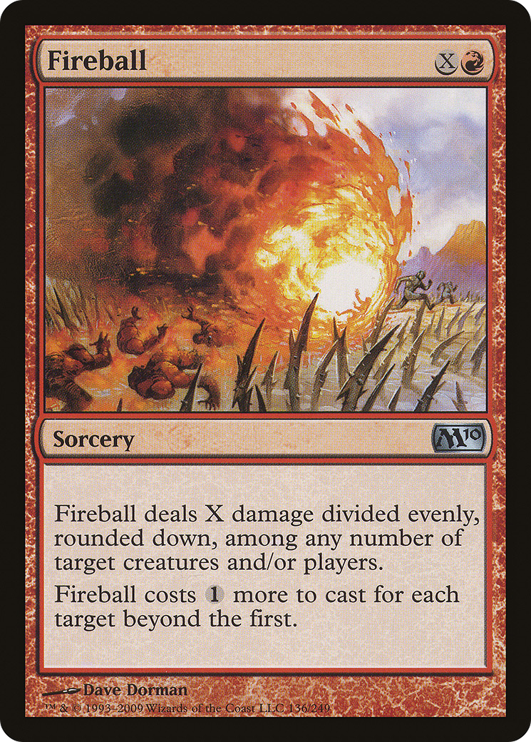 Fireball (M10-136) - Magic 2010 - Premium MTG Single from Wizards of the Coast - Just $0.25! Shop now at Game Crave Tournament Store