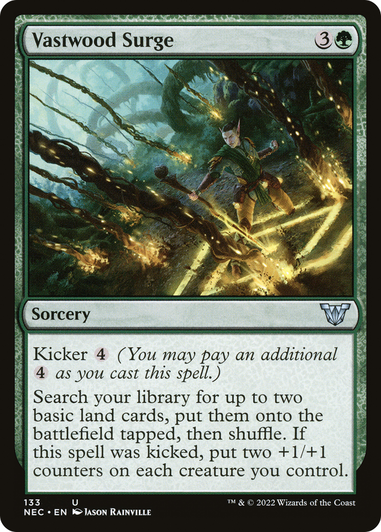 Vastwood Surge (NEC-133) - Neon Dynasty Commander - Premium MTG Single from Wizards of the Coast - Just $0.25! Shop now at Game Crave Tournament Store