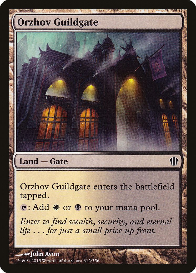 Orzhov Guildgate (C13-312) - Commander 2013 - Premium MTG Single from Wizards of the Coast - Just $0.25! Shop now at Game Crave Tournament Store
