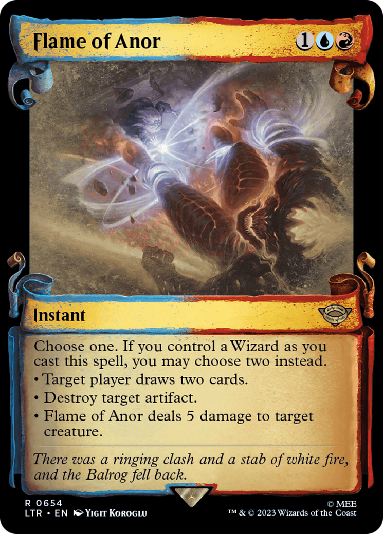 Flame of Anor (LTR-654) - The Lord of the Rings: Tales of Middle-earth: (Showcase) - Premium MTG Single from Wizards of the Coast - Just $2.21! Shop now at Game Crave Tournament Store
