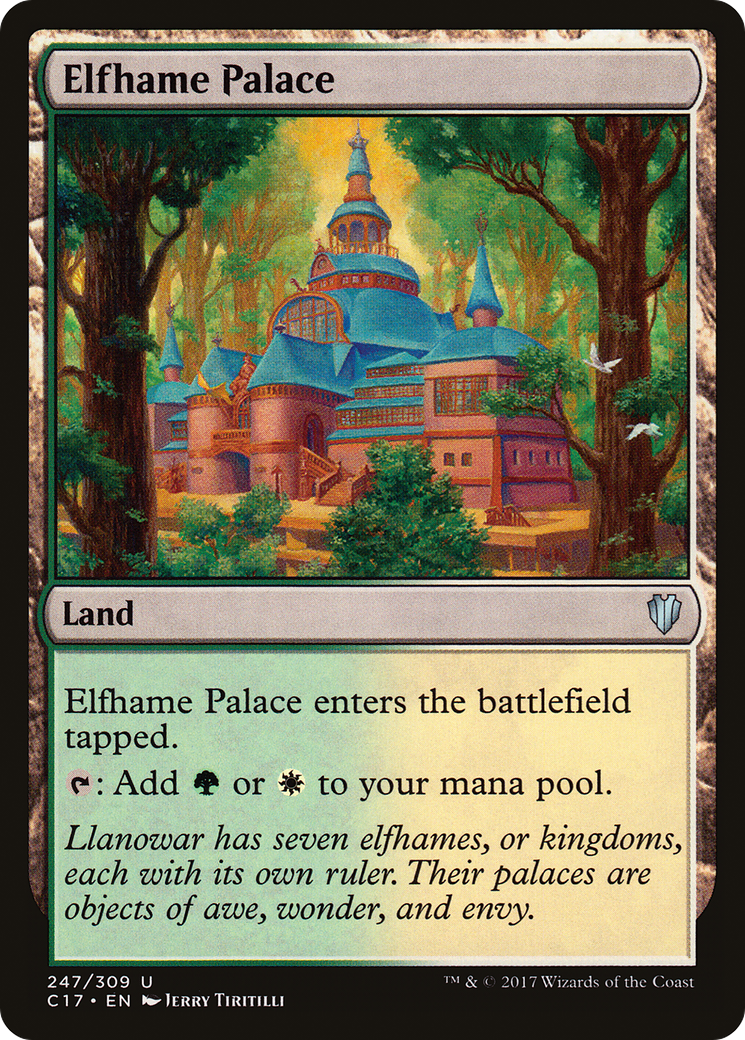 Elfhame Palace (C17-247) - Commander 2017 - Premium MTG Single from Wizards of the Coast - Just $0.25! Shop now at Game Crave Tournament Store