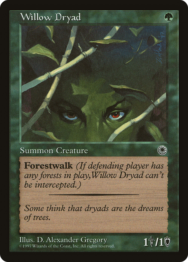 Willow Dryad (POR-193) - Portal - Premium MTG Single from Wizards of the Coast - Just $0.08! Shop now at Game Crave Tournament Store
