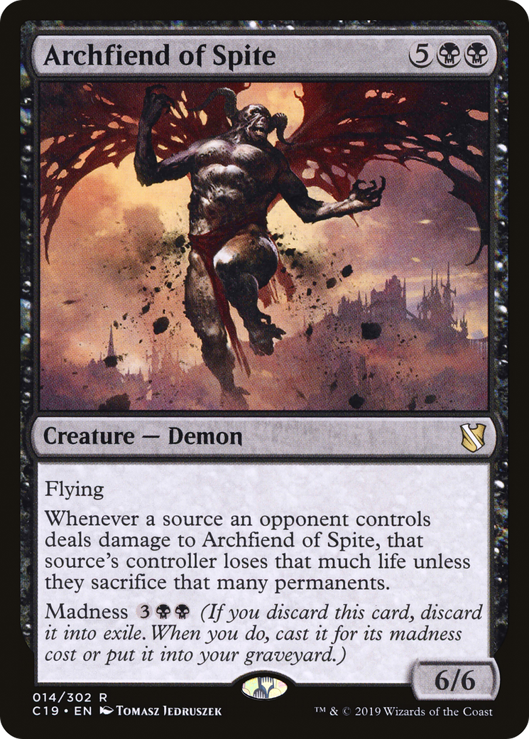 Archfiend of Spite (C19-014) - Commander 2019 - Premium MTG Single from Wizards of the Coast - Just $0.38! Shop now at Game Crave Tournament Store