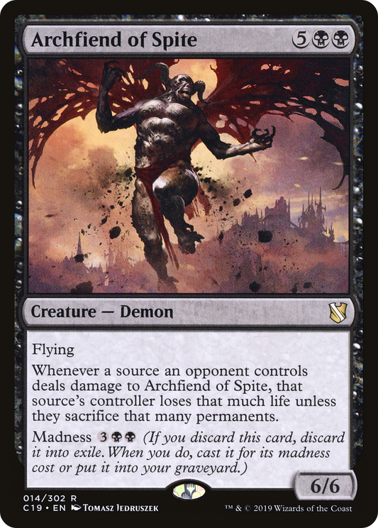 Archfiend of Spite (C19-014) - Commander 2019 - Premium MTG Single from Wizards of the Coast - Just $0.38! Shop now at Game Crave Tournament Store