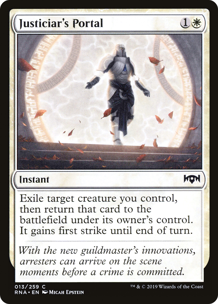 Justiciar's Portal (RNA-013) - Ravnica Allegiance Foil - Premium MTG Single from Wizards of the Coast - Just $0.28! Shop now at Game Crave Tournament Store