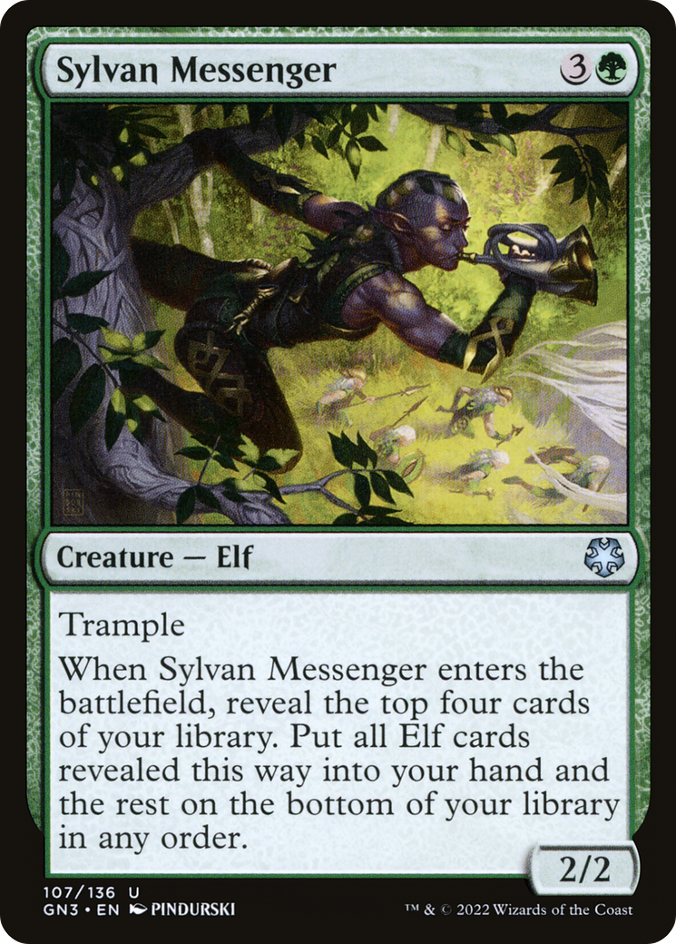 Sylvan Messenger (GN3-107) - Game Night: Free-for-All - Premium MTG Single from Wizards of the Coast - Just $0.08! Shop now at Game Crave Tournament Store