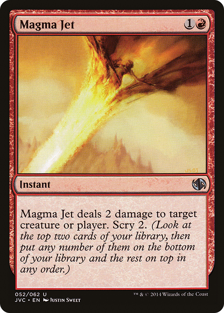 Magma Jet (JVC-052) - Duel Decks Anthology: Jace vs. Chandra - Premium MTG Single from Wizards of the Coast - Just $0.25! Shop now at Game Crave Tournament Store