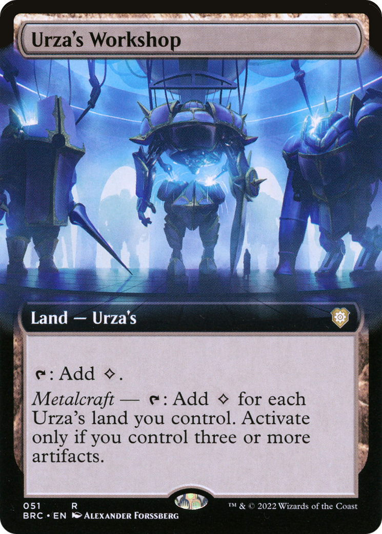Urza's Workshop (BRC-051) - The Brothers' War Commander: (Extended Art) - Premium MTG Single from Wizards of the Coast - Just $6.81! Shop now at Game Crave Tournament Store