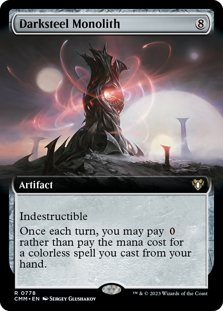 Darksteel Monolith (CMM-778) - Commander Masters: (Extended Art) - Premium MTG Single from Wizards of the Coast - Just $3.70! Shop now at Game Crave Tournament Store