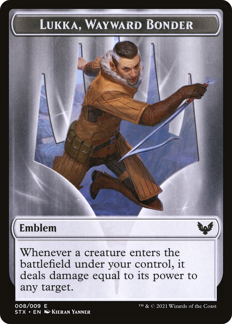Lukka, Wayward Bonder Emblem (TSTX-008) - Strixhaven: School of Mages Tokens - Premium MTG Single from Wizards of the Coast - Just $0! Shop now at Game Crave Tournament Store