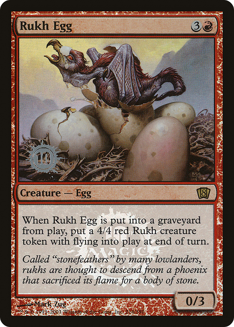 Rukh Egg (P8ED-216★) - Eighth Edition Promos Foil - Premium MTG Single from Wizards of the Coast - Just $0.25! Shop now at Game Crave Tournament Store