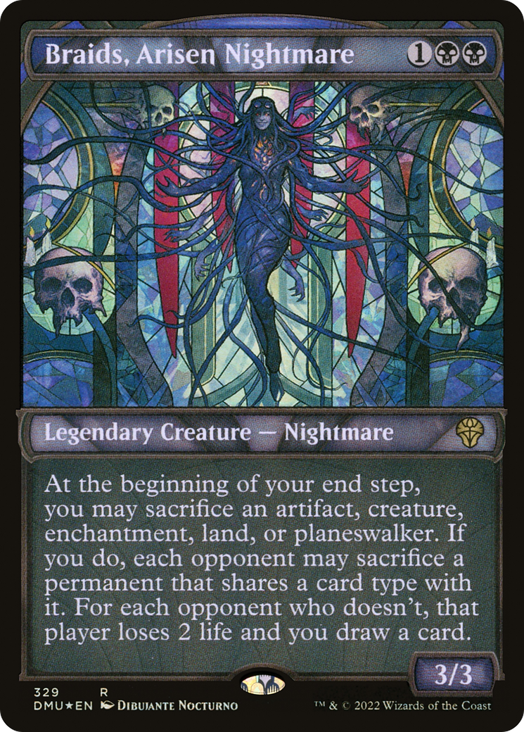 Braids, Arisen Nightmare (DMU-329) - Dominaria United: (Showcase) Foil - Premium MTG Single from Wizards of the Coast - Just $2.41! Shop now at Game Crave Tournament Store