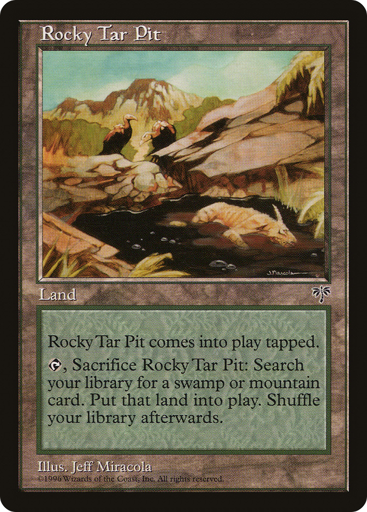 Rocky Tar Pit (MIR-329) - Mirage - Premium MTG Single from Wizards of the Coast - Just $0.75! Shop now at Game Crave Tournament Store