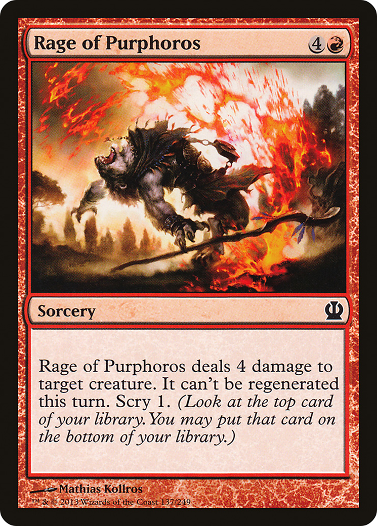 Rage of Purphoros (THS-137) - Theros Foil - Premium MTG Single from Wizards of the Coast - Just $0.25! Shop now at Game Crave Tournament Store