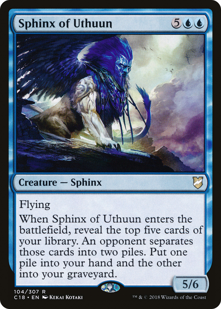 Sphinx of Uthuun (C18-104) - Commander 2018 - Premium MTG Single from Wizards of the Coast - Just $0.25! Shop now at Game Crave Tournament Store