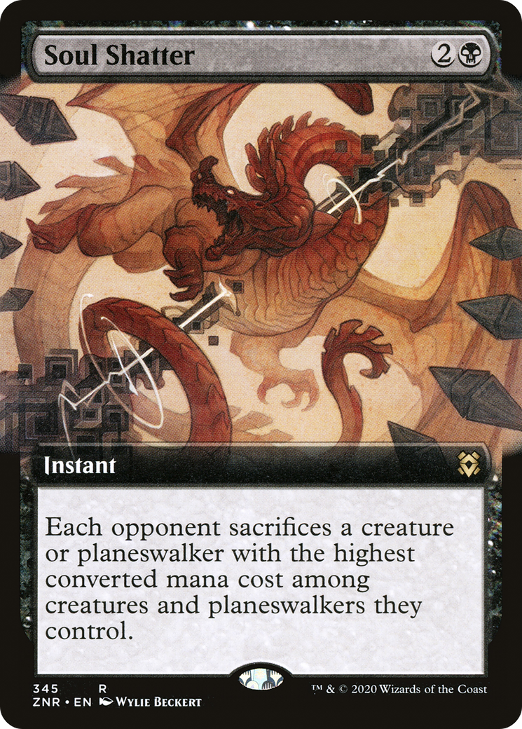 Soul Shatter (ZNR-345) - Zendikar Rising: (Extended Art) - Premium MTG Single from Wizards of the Coast - Just $0.98! Shop now at Game Crave Tournament Store