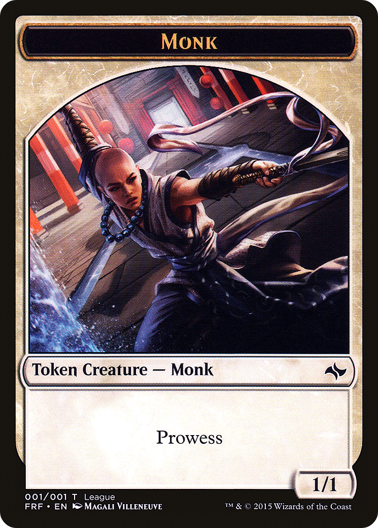 Monk (L15-001) - League Tokens 2015 - Premium MTG Single from Wizards of the Coast - Just $6.59! Shop now at Game Crave Tournament Store