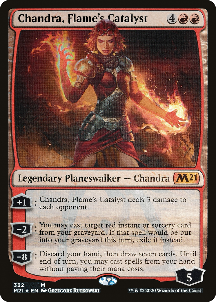 Chandra, Flame's Catalyst (M21-332) - Core Set 2021 Foil - Premium MTG Single from Wizards of the Coast - Just $0.89! Shop now at Game Crave Tournament Store