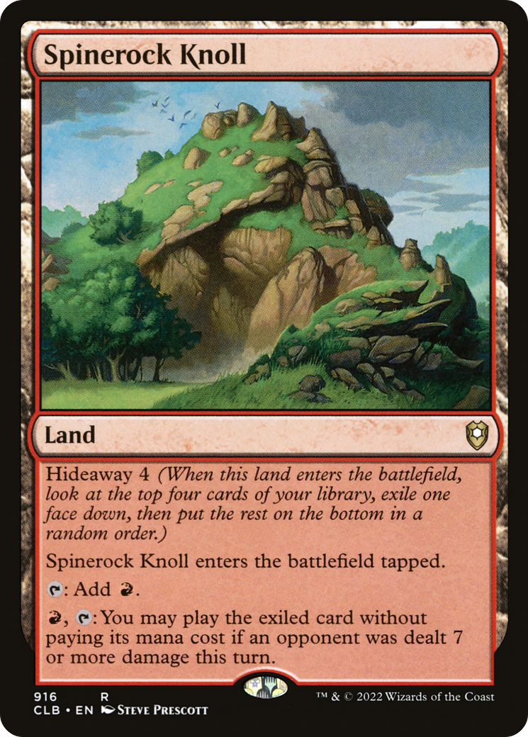 Spinerock Knoll (CLB-916) - Commander Legends: Battle for Baldur's Gate - Premium MTG Single from Wizards of the Coast - Just $0.56! Shop now at Game Crave Tournament Store