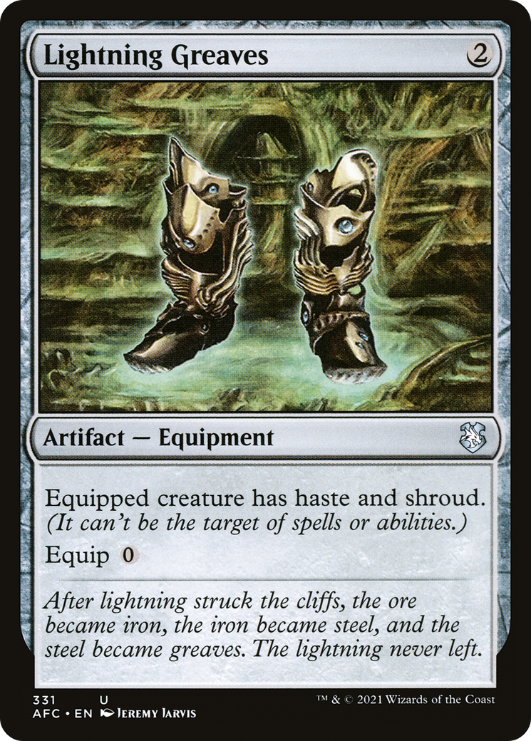 Lightning Greaves (AFC-331) - Forgotten Realms Commander - Premium MTG Single from Wizards of the Coast - Just $1.04! Shop now at Game Crave Tournament Store