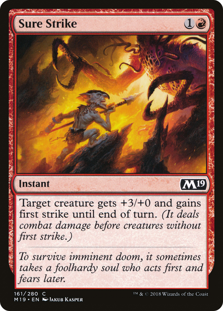 Sure Strike (M19-161) - Core Set 2019 Foil - Premium MTG Single from Wizards of the Coast - Just $0.25! Shop now at Game Crave Tournament Store