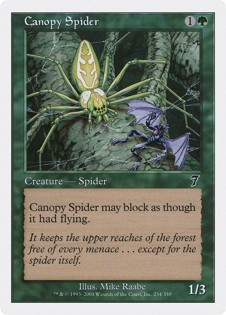 Canopy Spider (7ED-234) - Seventh Edition - Premium MTG Single from Wizards of the Coast - Just $0.25! Shop now at Game Crave Tournament Store