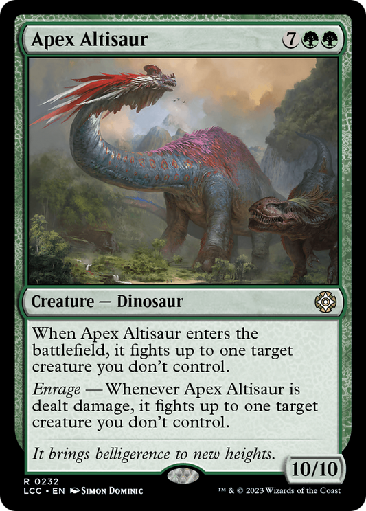 Apex Altisaur (LCC-232) - The Lost Caverns of Ixalan Commander - Premium MTG Single from Wizards of the Coast - Just $1! Shop now at Game Crave Tournament Store