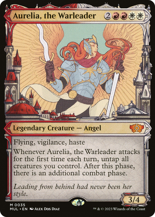Aurelia, the Warleader (MUL-035) - Multiverse Legends: (Showcase) Foil - Premium MTG Single from Wizards of the Coast - Just $7.69! Shop now at Game Crave Tournament Store