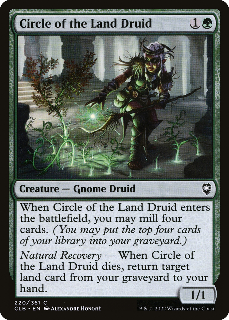 Circle of the Land Druid (CLB-220) - Commander Legends: Battle for Baldur's Gate Foil - Premium MTG Single from Wizards of the Coast - Just $0.08! Shop now at Game Crave Tournament Store