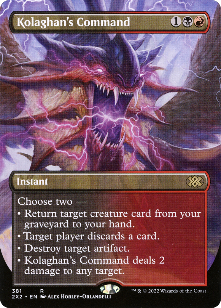 Kolaghan's Command (2X2-381) - Double Masters 2022 (Borderless) - Premium MTG Single from Wizards of the Coast - Just $1.77! Shop now at Game Crave Tournament Store
