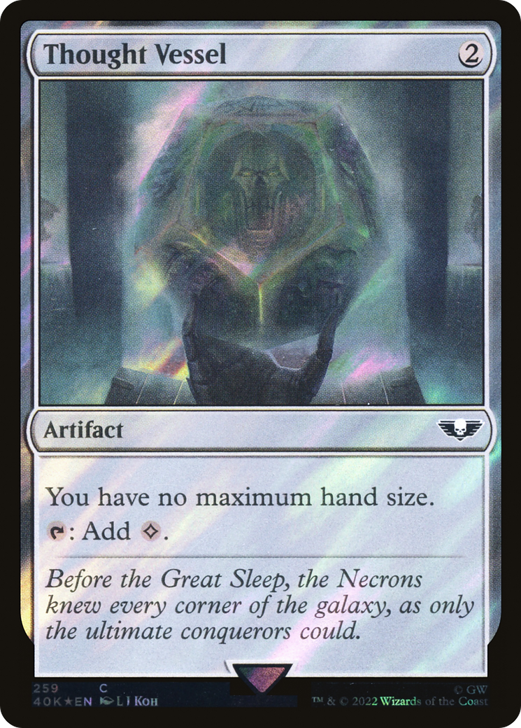 Thought Vessel (40K-259★) - Warhammer 40,000 Commander Foil - Premium MTG Single from Wizards of the Coast - Just $1.41! Shop now at Game Crave Tournament Store