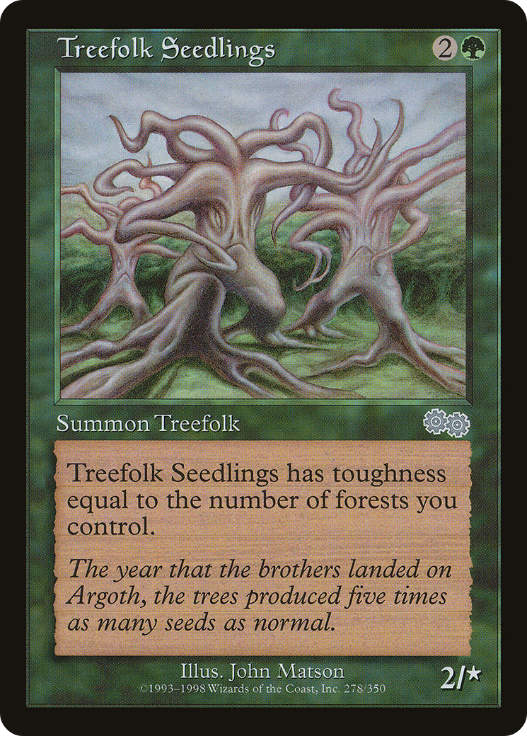 Treefolk Seedlings (USG-278) - Urza's Saga - Premium MTG Single from Wizards of the Coast - Just $0.27! Shop now at Game Crave Tournament Store