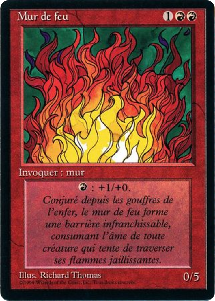 Wall of Fire (FBB-183) - Foreign Black Border - Premium MTG Single from Wizards of the Coast - Just $0! Shop now at Game Crave Tournament Store