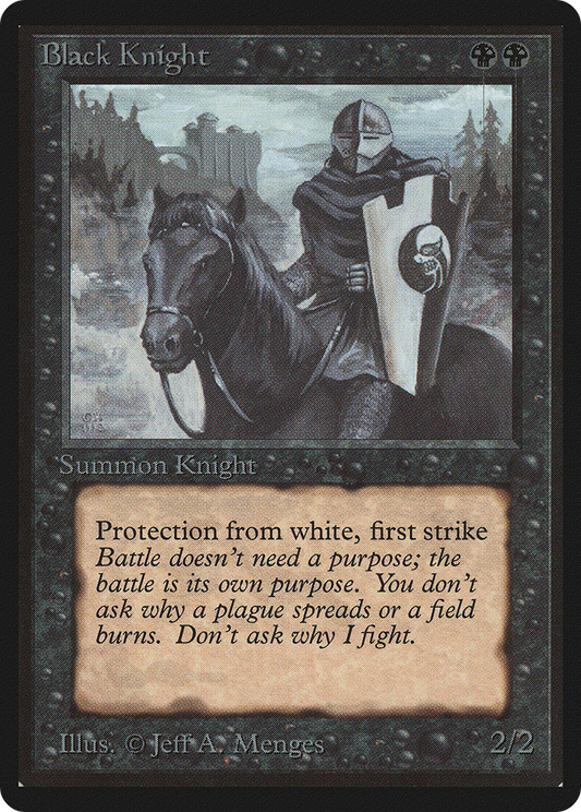 Black Knight (LEB-095) - Limited Edition Beta - Premium MTG Single from Wizards of the Coast - Just $100! Shop now at Game Crave Tournament Store