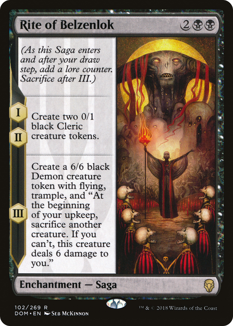 Rite of Belzenlok (DOM-102) - Dominaria Foil - Premium MTG Single from Wizards of the Coast - Just $0.38! Shop now at Game Crave Tournament Store
