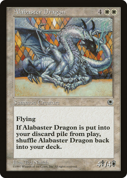Alabaster Dragon (POR-001) - Portal - Premium MTG Single from Wizards of the Coast - Just $0.49! Shop now at Game Crave Tournament Store
