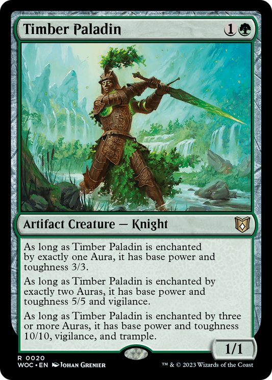 Timber Paladin (WOC-020) - Wilds of Eldraine Commander - Premium MTG Single from Wizards of the Coast - Just $0.08! Shop now at Game Crave Tournament Store
