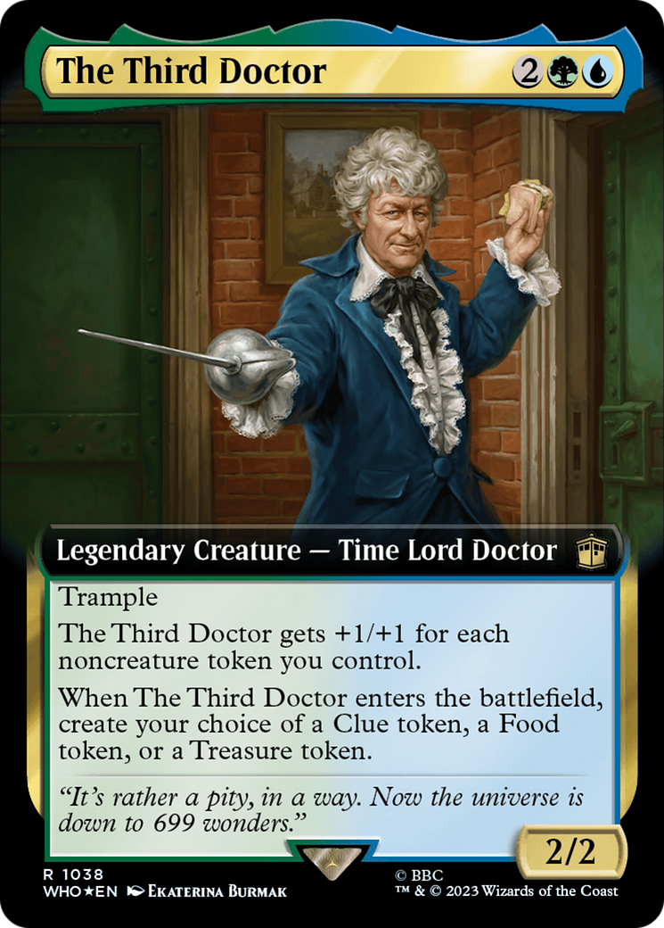 The Third Doctor (WHO-1038) - Doctor Who: (Extended Art) Foil - Premium MTG Single from Wizards of the Coast - Just $0.41! Shop now at Game Crave Tournament Store