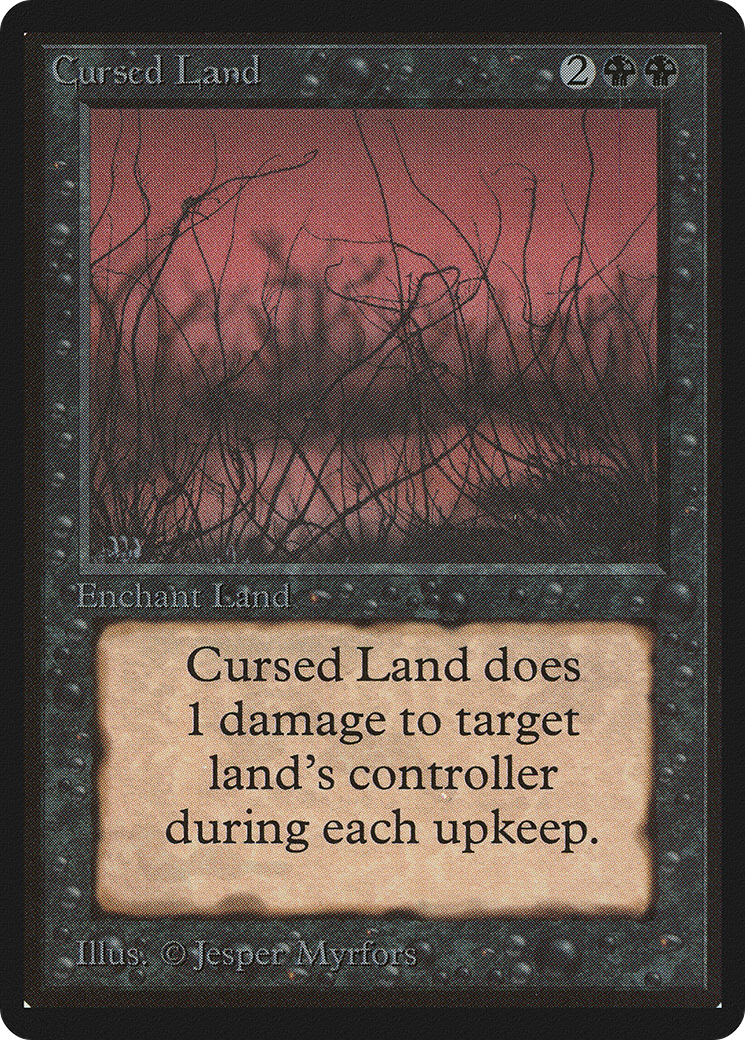 Cursed Land (LEB-098) - Limited Edition Beta - Premium MTG Single from Wizards of the Coast - Just $3.85! Shop now at Game Crave Tournament Store